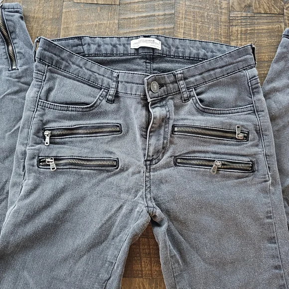 Zara Women's Skinny Jeans - Dark Gray - Picture 7 of 9